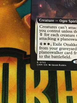 C5237 MAGIC MTG COMMANDER MASTERS ONAKKE OATHKEEPER #0755 NM RARE BORDERLESS - Image 4