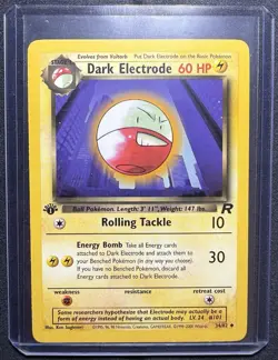 Pokemon TCG Dark Electrode 34/82 Team Rocket First Edition Non-Holo - Image 1