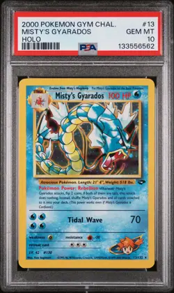 2000 POKEMON GYM CHALLENGE HOLO #13 MISTY'S GYARADOS PSA 10 - Image 1