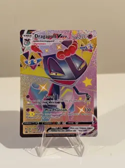 Pokemon Dragapult VMAX SWSH097 Shiny Full Art Black Star Promo Sword & Shield NM - Image 1