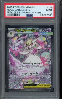 PSA 9 - Mega Gardevoir ex 178/132 Mega Evolution Holo Pokemon - Image 1