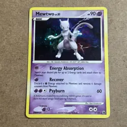 Pokemon 2008 Majestic Dawn Mewtwo #9/100 LV.51 Holo Rare - Image 1