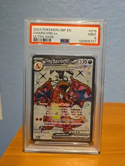 2023 POKEMON OBF EN-OBSIDIAN FLAMES #215 CHARIZARD ex ULTRA RARE - PSA 9 - Image 1