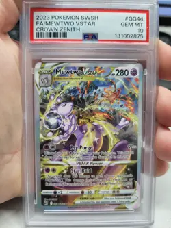 Pokemon Mewtwo VSTAR GG44/GG70 Crown Zenith Ultra Rare Holo PSA 10 - Image 1