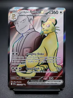 Pokemon TCG Team Rocket's Persian EX Full Art 219/182 Destined Rivals Ultra Rare - Image 1