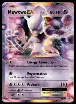 Pokemon TCG XY - Evolutions #52/108 Mewtwo EX Holo NM - Image 1
