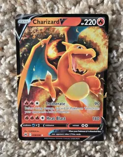 2022 Pokemon Brilliant Stars Charizard V 017/172 NM - Image 1
