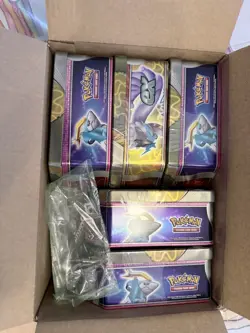 Pokemon Paradox Destinies Tins Raging Bolt Ex Ancient New/Sealed (5X TIN BUNDLE) - Image 3