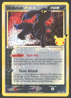 Pokemon TCG: Umbreon 17/17 Gold Star Celebrations 25th Anniversary - Image 1