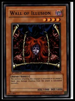 1st Edition Starter Deck: Yugi #SDY-034 Wall of Illusion - Image 1