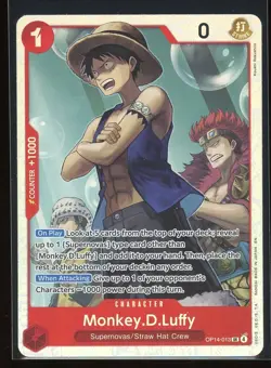Monkey.D.Luffy One Piece OP14 The Azure Sea's Seven Super Rare #013 - Image 1
