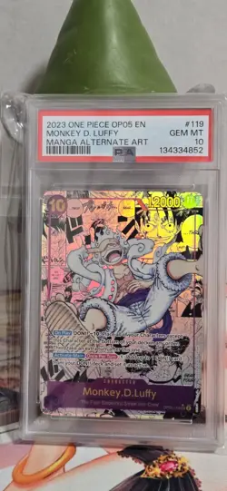 Monkey.D.Luffy Alternate Art Manga OP05-119 Awakening of the New Era PSA 10 - Image 1