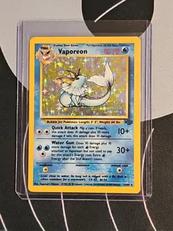 Pokemon TCG Vaporeon - Jungle Set 12/64 Rare Holo Vintage Card WOTC 1999 - Image 1