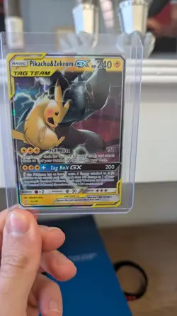 Pikachu & Zekrom GX 33/181 Holo Card Sm-Team Up, Near Mint Condition - Image 1