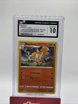 Rapidash Trading Card Game Classic Holo Card 005/034 CGC Gem Mint 10 Pokemon - Image 1