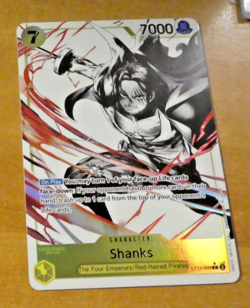 ONE PIECE ENGLISH CARD HOLO GAME CARTE Shanks ST13-009 ALT JCC EN JCC NM - Image 1