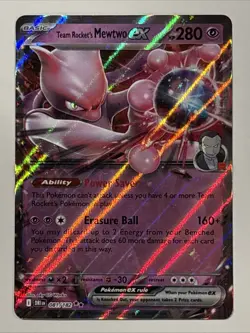 Mewtwo EX 081/182 Pokemon TCG Team Rockets Double Rare Card Destined Rivals NM - Image 1