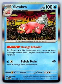 Slowbro - Holo Rare - Scarlet & Violet Base Set Pokemon TCG Card - Image 1