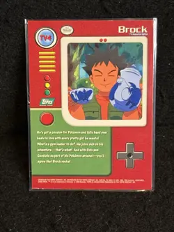 Topps Series 1 1999 TV Animation Ed BROCK TV4 Pokemon Character Card - Image 2
