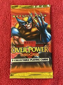 1995 Lot Of 4 Packs of Marvel Overpower Card Game Booster Packs - Factory Sealed - Image 5