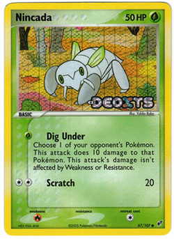 Nincada 67/107 EX Deoxys Reverse Holo Rare Stamped Pokemon Card - Image 1