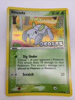 Nincada 67/107 EX Deoxys Reverse Holo Rare Stamped Pokemon Card - Image 3