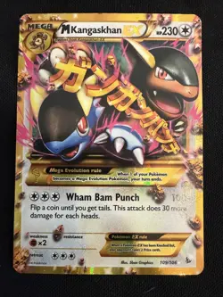 Pokemon Card Mega M Kangaskhan EX Flashfire Holo 109/106 Secret Rare HP - Image 1