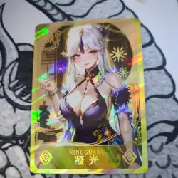 Ningguang Genshin Impact SSR Goddess Story Anime Waifu Card Girl Foil Doujin - Image 1
