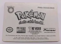 1998 Pokemon Video Pioneer Lenticular Squirtle Viz Promo Card Pika-0023D/DVD - Image 4