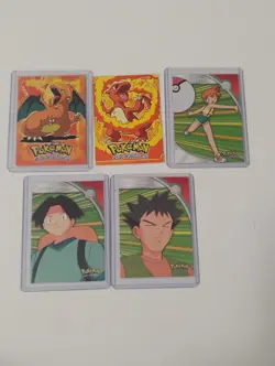 Pokemon Topps Vintage Misty/Brock Animation/Charmeleon First Movie Cards - Image 1