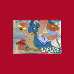 LAPRAS (LAPLACE)--JAPANESE MEIJI EMBOSSED PROMO FOIL POKEMON CARD - Image 1