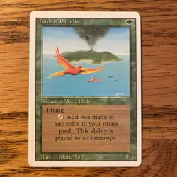 MTG: Revised Birds of Paradise M/NM Rare - ‘94 Vintage Magic The Gathering - Image 1