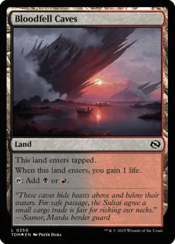 MTG Bloodfell Caves TDM L Land *Foil* NM - Image 2