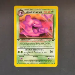 Pokemon TCG Karte - Dunkles Sleimok 41/82 Team Rocket 1. Edition Deutsch NM - Image 3