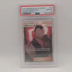 Giovanni's Exile 67/68 PSA 10 Hidden Fates Full Art Pokemon Card Graded - Image 1