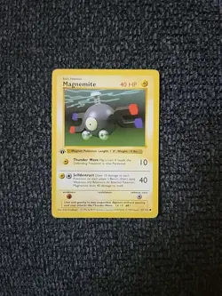Pokemon Base Set 1st Edition Shadowless Regular Magnemite 53/102 MP - OC2902 - Image 1