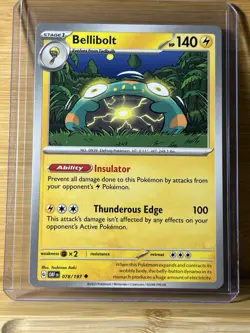 Pokemon TCG Bellibolt Non Holo Obsidian Flames 078/197 NM 2023 Electric - Image 1