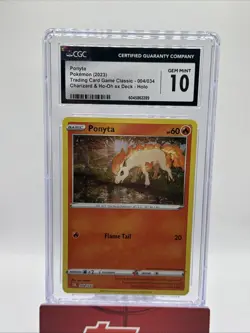 CGC Gem Mint 10 Ponyta 004/034 TCG Classic Collection Holo Pokemon - Image 1