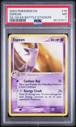 2004 POKEMON EX BATTLE STADIUM #16 ESPEON PSA 7 - Image 1