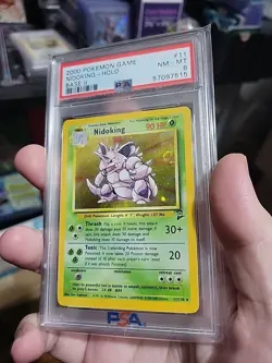 PSA 8 Nidoking Holo #11 Base Set 2 2000 Pokemon Game *swirl* - Image 3