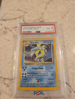 1999 Gyarados Holo 6/102 Pokemon Base Set Unlimited WOTC PSA 8 - Image 1