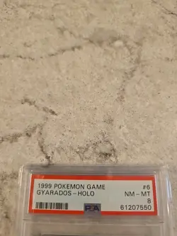 1999 Gyarados Holo 6/102 Pokemon Base Set Unlimited WOTC PSA 8 - Image 2