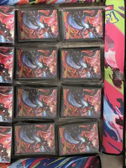 Pokemon Lot Of X 8 Sets Of Mega Charizard UPC PLAYMATS, Deck Boxes, Sleeves Only - Image 3
