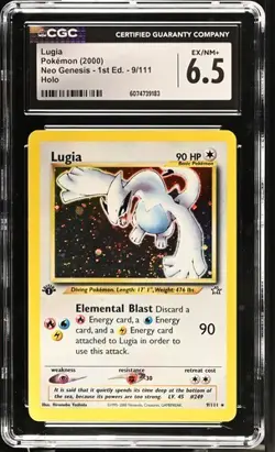 2000 Pokemon Neo Genesis 1st Edition Lugia CGC 6.5 EX/NM+ - Image 1