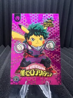 My Hero Academia (Pikachu) #E38 - Purple Holo Box Hit - Pikachu Cosplay Pokemon - Image 1