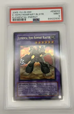 Yu-Gi-Oh! Elemental Hero Rampart Blaster 1st Ed Ultimate Rare PSA 9 - Image 1