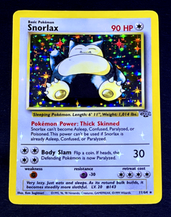 1999 Pokemon SNORLAX Jungle Set HOLO BLEED Misprint ERROR Card 11/64 Rare NM - Image 1