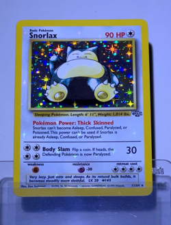 1999 Pokemon SNORLAX Jungle Set HOLO BLEED Misprint ERROR Card 11/64 Rare NM - Image 2