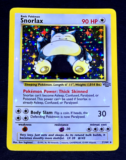 1999 Pokemon SNORLAX Jungle Set HOLO BLEED Misprint ERROR Card 11/64 Rare NM - Image 3