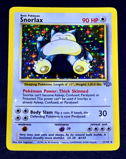 1999 Pokemon SNORLAX Jungle Set HOLO BLEED Misprint ERROR Card 11/64 Rare NM - Image 4